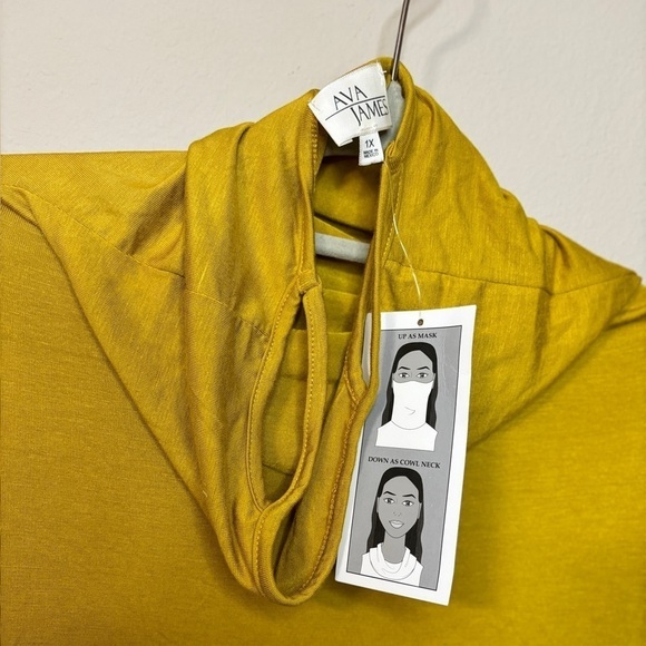 Mustard Yellow Cowl Neck Sweater - Picture 5 of 7